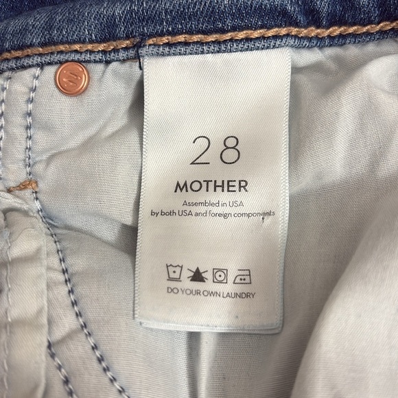 MOTHER The Swooner Rascal Hover Straight Leg Denim Jeans in Healing Jar Size 28 - Picture 12 of 14